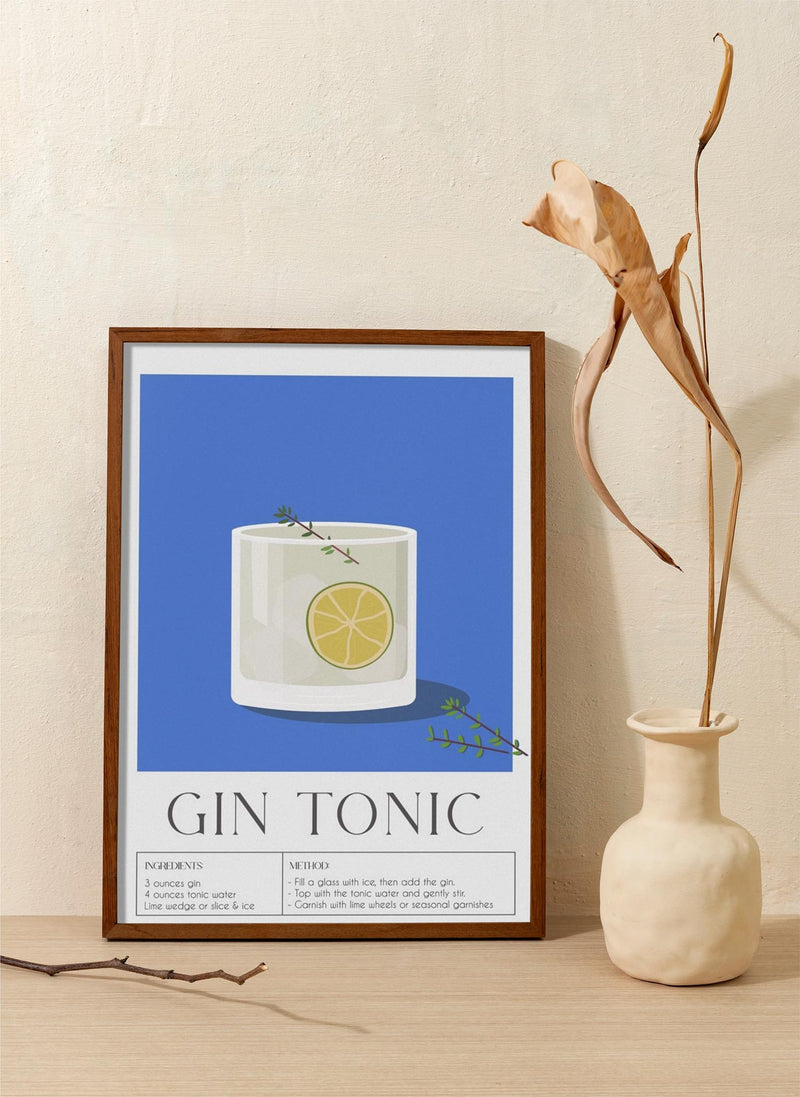Gin Tonic Drink Art Poster – Contemporary Bar Art | Fine Art Print — Ansicht 2