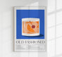 Old Fashioned Drink Art Poster – Mid-Century Modern Design