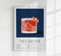 Negroni Dark Blue – Drink Art Poster | Fine Art Canvas