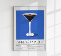 Espresso Martini Drink Art Poster – Fine Art oder Canvas, A3 bis A0 — Ansicht 1
