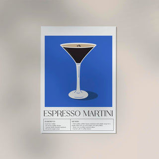 Espresso Martini Drink Art Poster – Stilvoll | Modern | Genussvoll