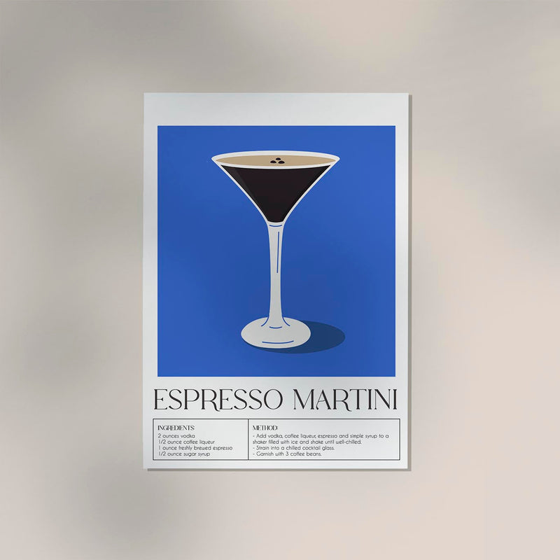 Espresso Martini Drink Art Poster – Fine Art oder Canvas, A3 bis A0 — Ansicht 3