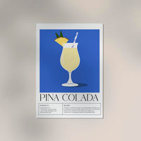 Pina Colada Drink Art Poster Fine Art Canvas Cocktail-Kunstdruck — Ansicht 2