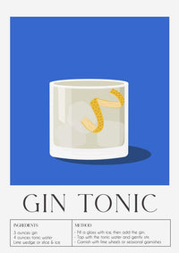Gin Tonic Nr. 2 Drink Art Poster – Fine Art Print & Canvas — Ansicht 3