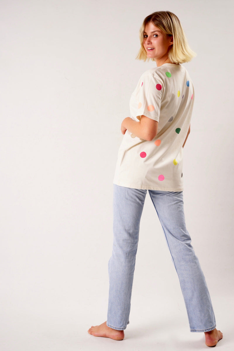 Painted Points T-shirt – Handgestempelte Punkte | Unisex | Nachhaltig — Ansicht 5