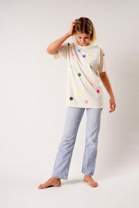 Painted Points T-shirt – Handgestempelte Punkte | Unisex | Nachhaltig — Ansicht 2