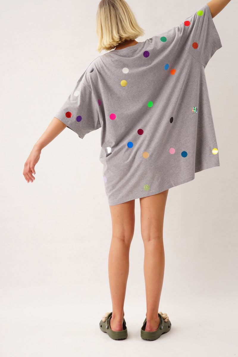 Points Bigshirt Multicolor Foil – Unisex Oversized T-Shirt — Ansicht 4