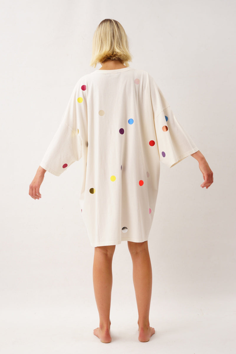 Points Bigshirt Multicolor Foil – Unisex Oversized T-Shirt — Ansicht 8