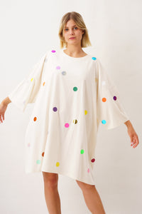 Points Bigshirt Multicolor Foil – Unisex Oversized T-Shirt — Ansicht 6