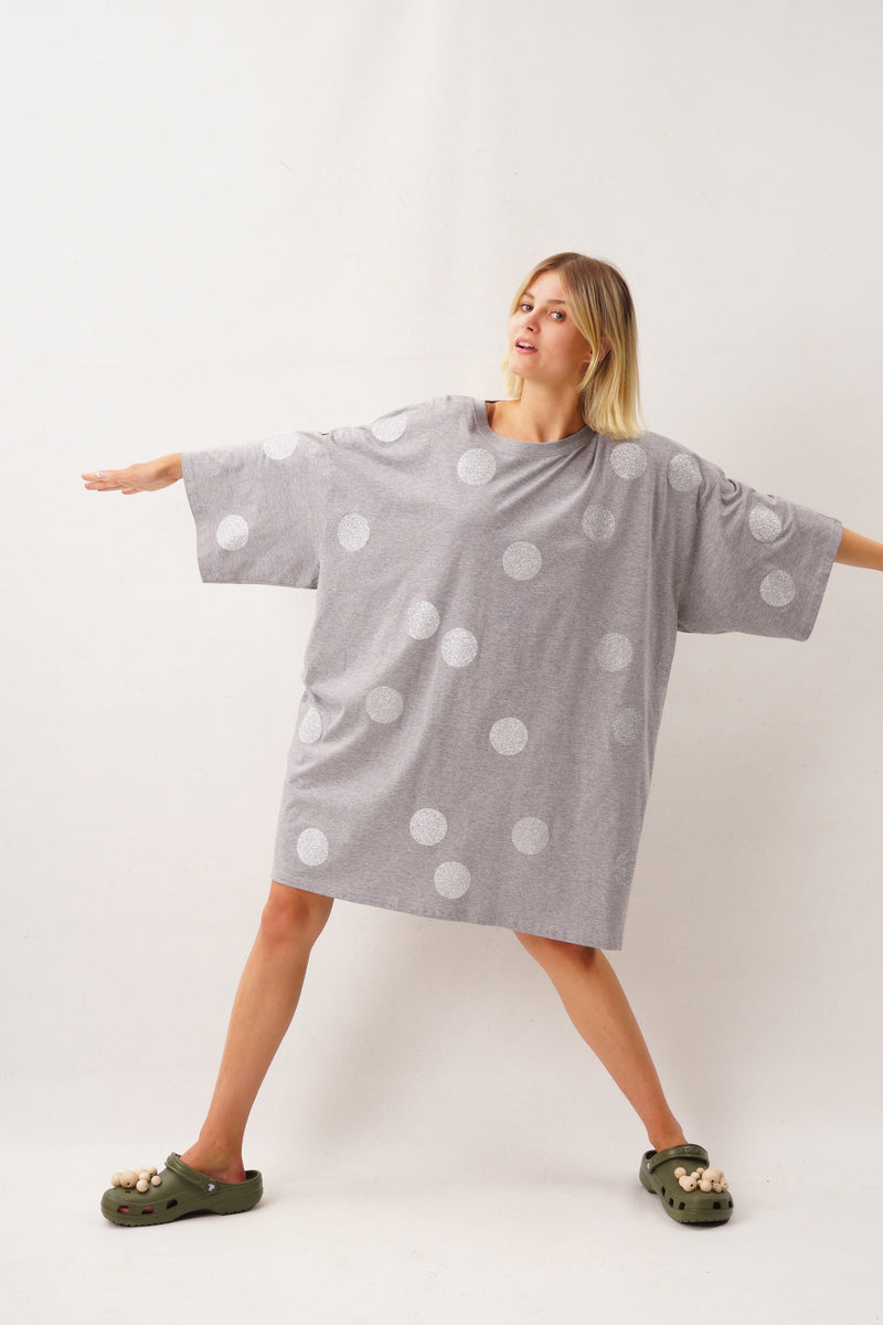 Balls Glitter Festive Bigshirt – Glitter Dots | Unisex Oversize — Ansicht 3