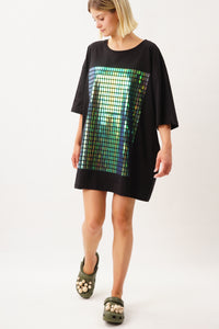 Pills Bigshirt Iridescent Foil – Unisex Oversized Dress — Ansicht 2