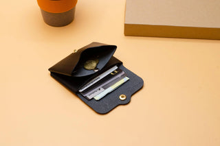 Minimalistischer Leder Geldbeutel – Handmade | Echtleder | Unikat Berlin