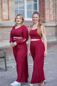 Farrah Comfy Pants High Waist – 100% Tencel™ Berry Red — Ansicht 5
