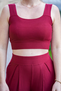 Crop Top berry – Tencel™ Modal | Figurbetont | Nachhaltig gefertigt — Ansicht 2