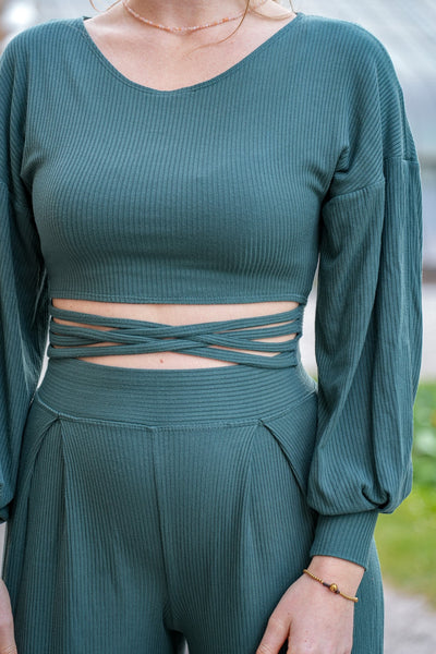 Farrah Comfy Pants deep green 