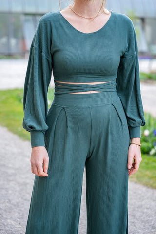 Edler Pullover in Tiefseegrün für elegante Alltagslooks