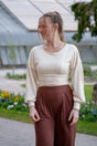 FARRAH Flower Pullover shell – Cropped Knit Pullover made from Tencel & Organic Cotton