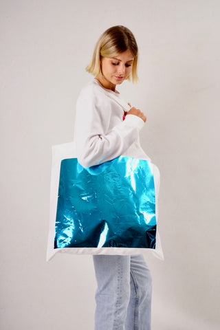 Big Square Big Bag – 50×50 cm Folienquadrat | Starker Canvas | Extra Innentasche