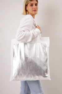 Big Square Big Bag – 50×50 cm Foil Square Shopper Bag Canvas — Ansicht 10