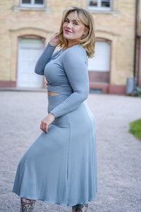 Farrah Midiskirt – Sky | TENCEL™ Modal | Sustainably Soft — Ansicht 3