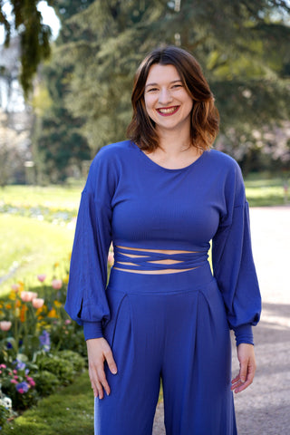 Luftige Damenhose mit schmeichelnden Falten und angenehmen Bund 