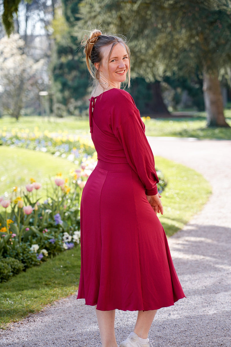 Farrah Midiskirt Berry – Women's Skirt made of TENCEL™ Modal, Elegant & Sustainable — Ansicht 6