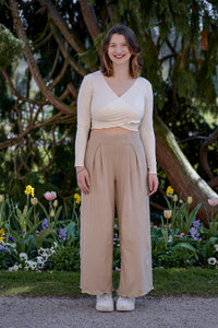 Farrah Comfy Pants Warm Sand – TENCEL™ Modal Stoffhose — Ansicht 1