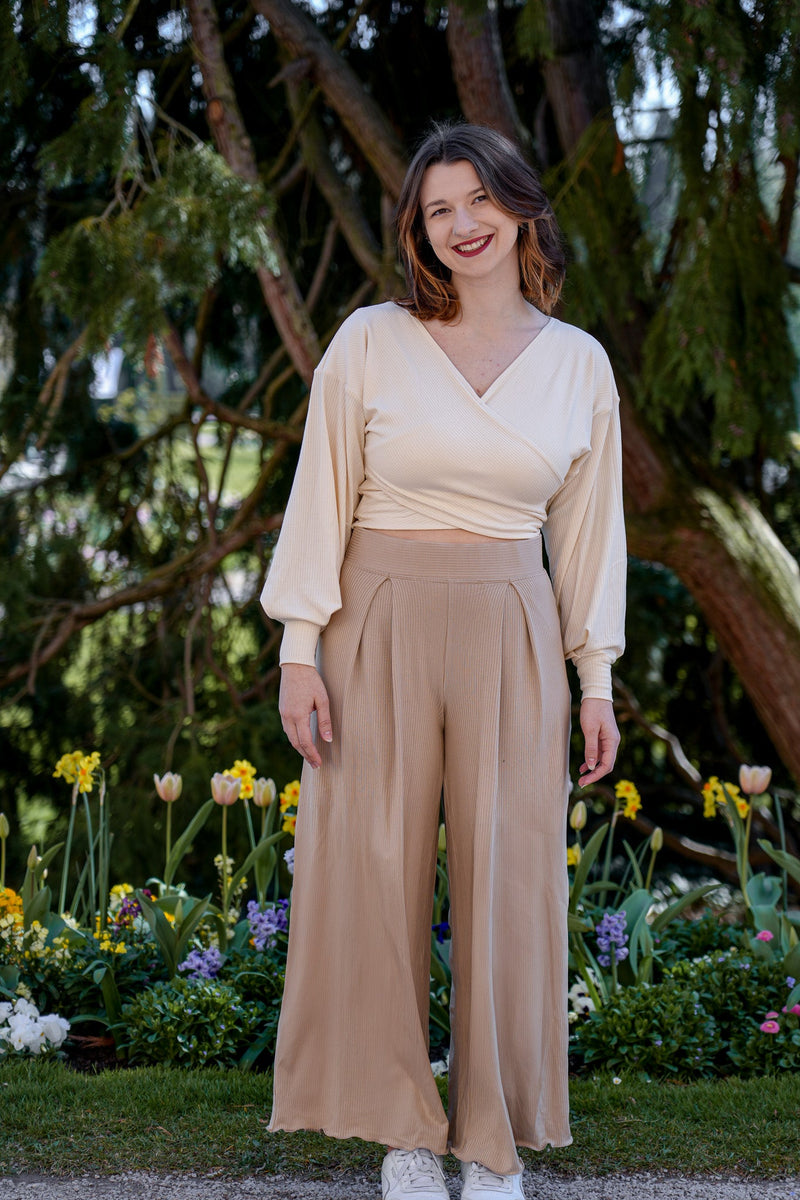 Farrah Comfy Pants Warm Sand – TENCEL™ Modal Fabric Trousers — Ansicht 4