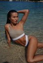 Cotton Beach Asymmetrisches Bikini Top ECONYL® Wellenbund