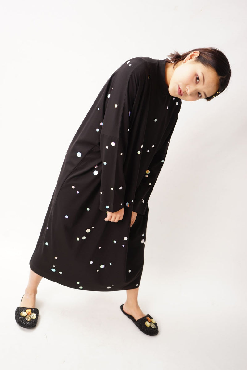 Holo Dots Kaftan – Holographic Dots Wide Fit Handprinted — Ansicht 5