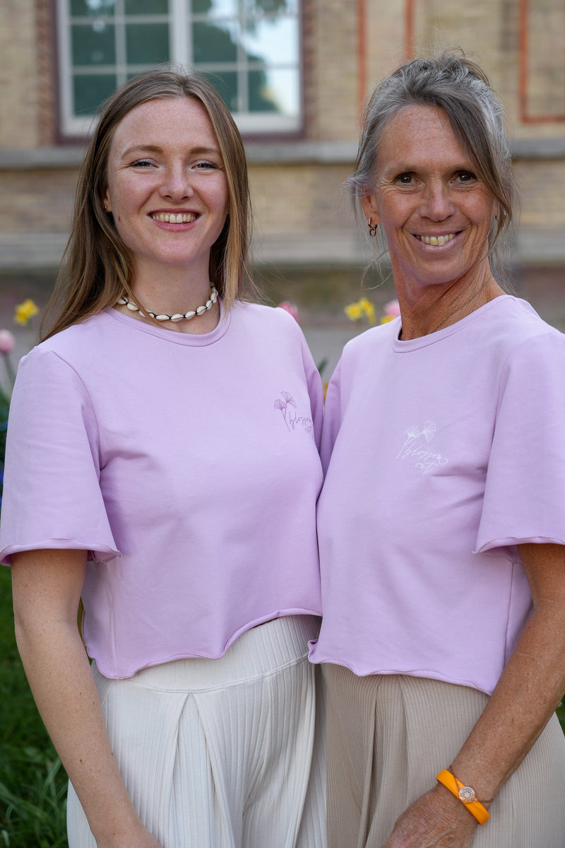 Blossom Out T-Shirt light lavender – Bio-Baumwolle, Schmetterlingsärmel — Ansicht 3