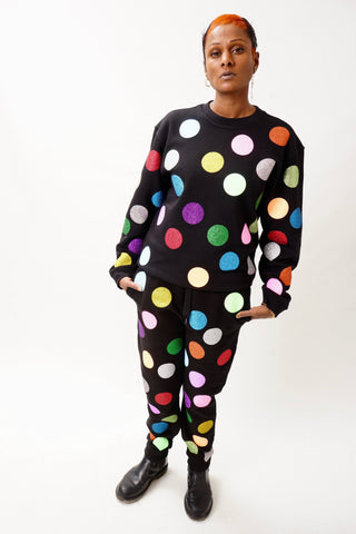 Balls Glitter Joggers – Unisex | Glitter Dots Allover | Jogger‑Fit