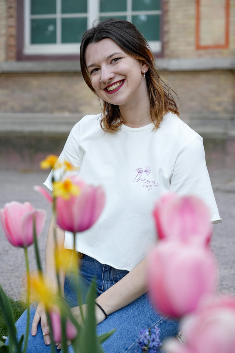 Organic Cotton Round Neck T-Shirt – Relaxed fit, ethically made — Vivien Joy