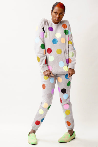 Balls Glitter Joggers Unisex Glitter Dots Allover Jogger Fit