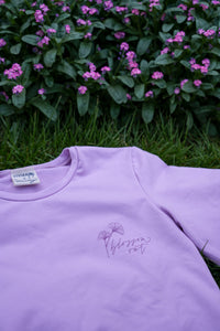 Blossom Out T-Shirt Flieder – Bio-Baumwolle, Schmetterlingsärmel, Fair Trade — Ansicht 7