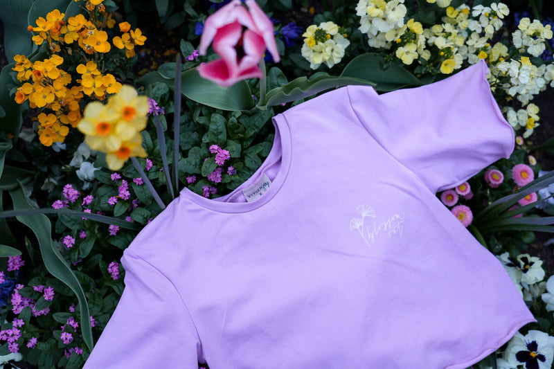 Blossom Out T-Shirt light lavender – Bio-Baumwolle, Schmetterlingsärmel — Ansicht 9