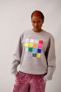 Richter Sweater Multicolor Squares Unisex Hoodie — Ansicht 4