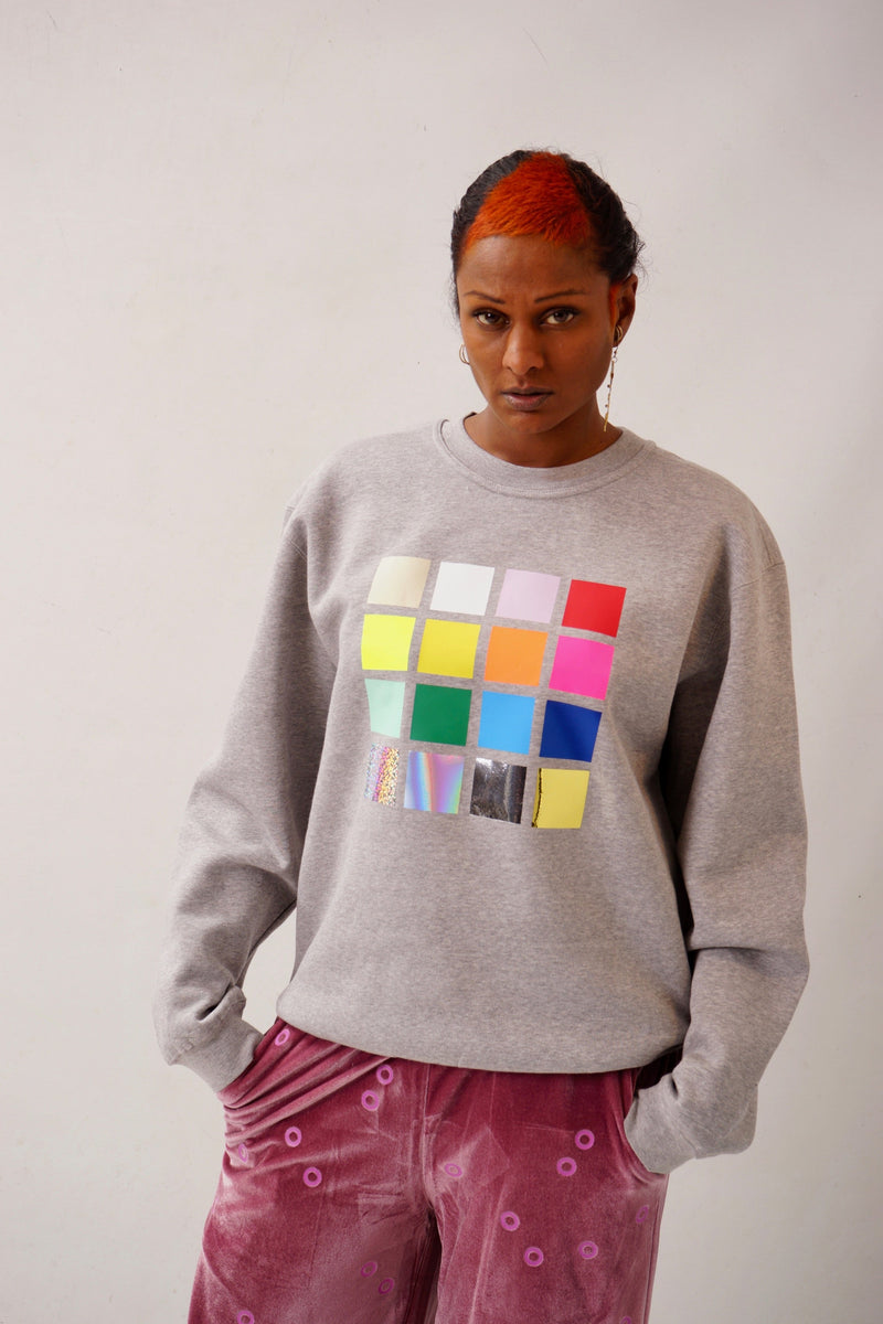 Richter Sweater Multicolor Squares Unisex Hoodie — Ansicht 4