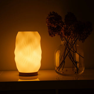 Flow | 3D-printed lamp | Wave structure &amp; warm light