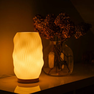 Flow | 3D-printed lamp | Wave structure &amp; warm light