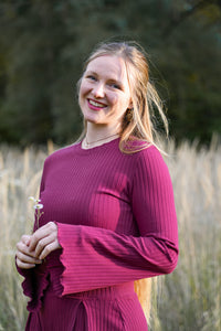 Lya Crop Pullover Fuchsia – Organic Cotton | Modern & Feminine | Ethically Made — Ansicht 2