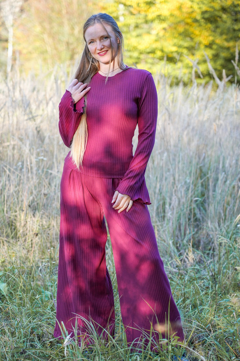 Lya long jumper Fuchsia – organic cotton, fair trade — Ansicht 6