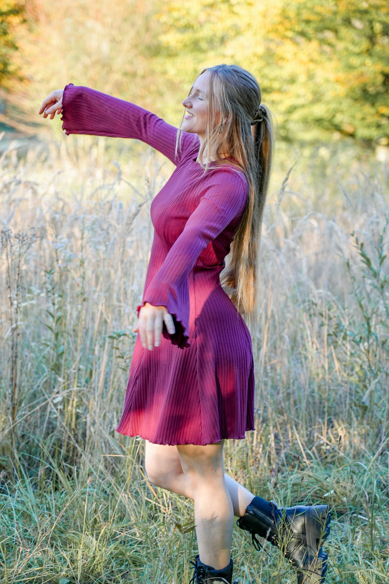 Lya Kleid Fuchsia – Bio-Baumwolle | Elegant & Feminin | Fair gefertigt — Ansicht 6