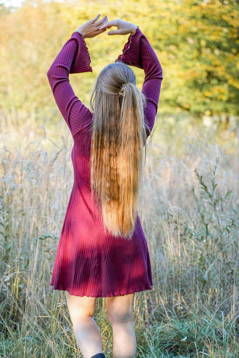 Lya Kleid Fuchsia – Bio-Baumwolle | Elegant & Feminin | Fair gefertigt — Ansicht 7