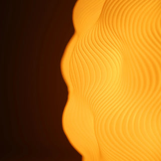 Numo | 3D-gedruckte Lampe | Wellenstruktur & warmes Licht