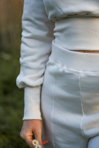 Kayla Cropped Pullover Creamy White Organic Cotton — Ansicht 7