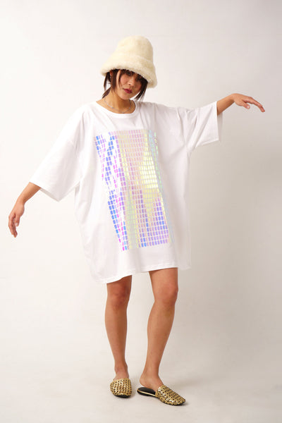 Pills Bigshirt Iridescent Foil – Unisex Oversized Dress