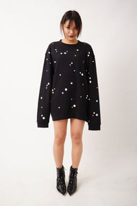 Holo Dots Sweater – Holographic Dots Unisex Relaxed Fit — Ansicht 4