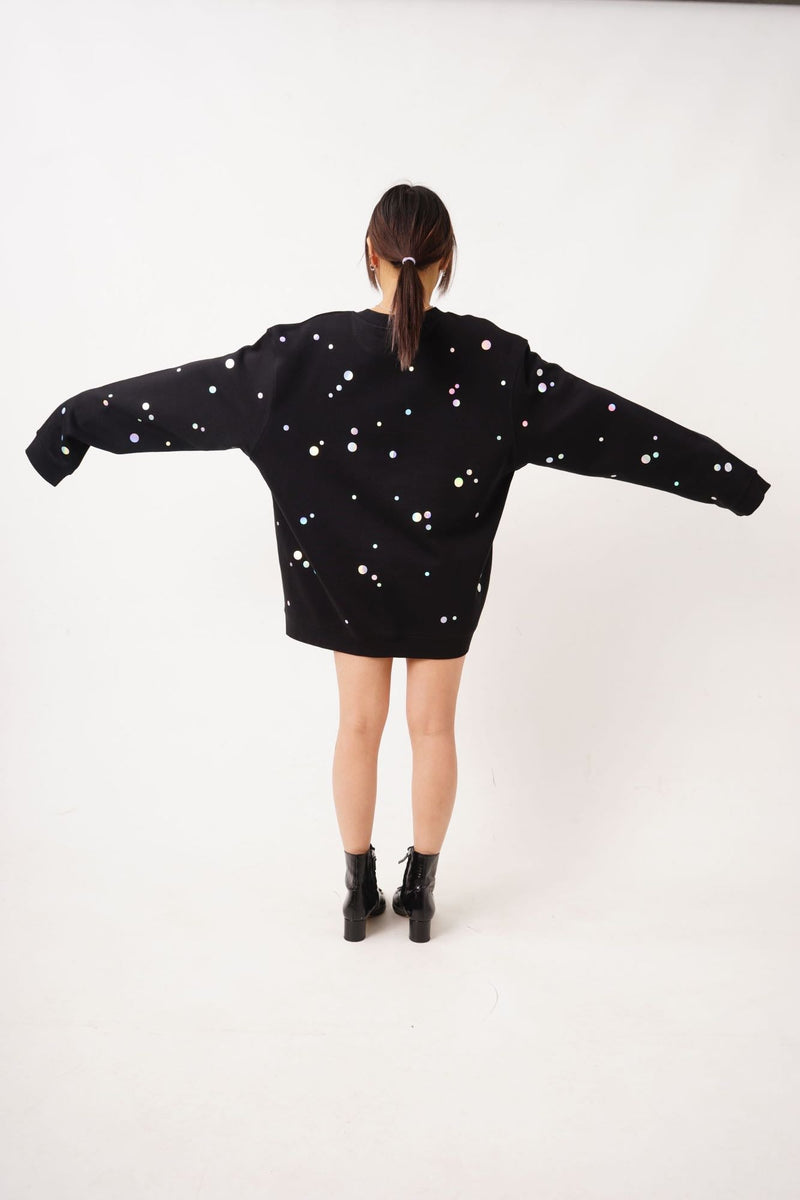 Holo Dots Sweater – Holographic Dots Unisex Relaxed Fit — Ansicht 3