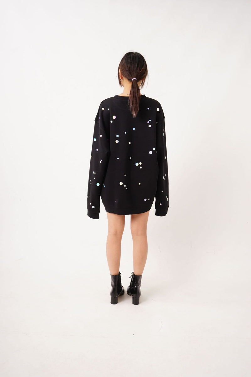 Holo Dots Sweater – Holographic Dots Unisex Relaxed Fit — Ansicht 5